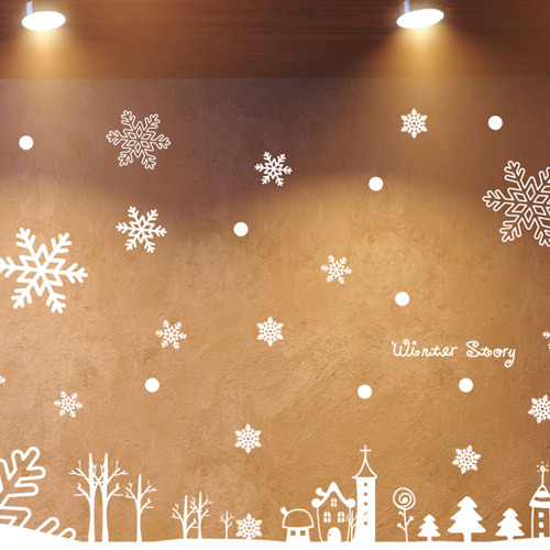 그래픽스티커[아방스] im096-해피해피크리스마스/그래픽스티커/포인트스티커/겨울/눈꽃/크리스마스/성탄절/눈내리는날