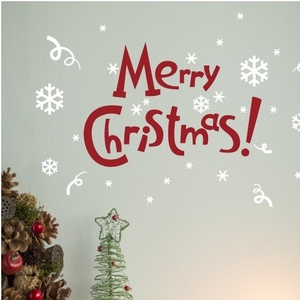 크리스마스스티커[아방스] 메리눈꽃타이포그래피(WG-133)-크리스마스스티커 20%세일