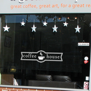 그래픽스티커[아방스] ph009-커피하우스레터링/그래픽스티커/카페/커피숍/커피/커피잔/