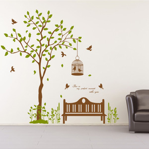 그래픽스티커[아방스] pa155-휴식을주는 행복나무와새
