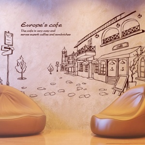 그래픽스티커[아방스] ij185-유럽의 카페거리