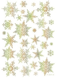 크리스마스 스티커[아방스](PSC-60031) 눈꽃 금박홀로그램