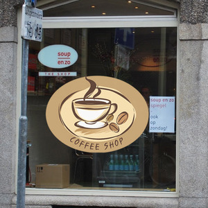 그래픽스티커[아방스] ih138-커피와원두가있는둥근라벨(대형)