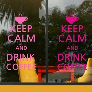 그래픽스티커[아방스] cm049-Keep calm and drink coffee(대형)