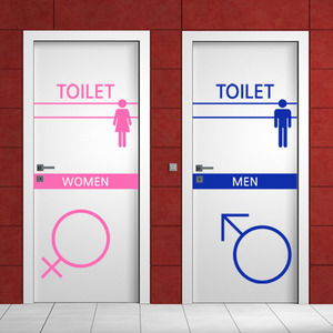 그래픽스티커[아방스] ih506-화장실남녀표시/인테리어/셀프인테리어/화장실/TOILET/남성/여성/남자/여자/표시/카페/매장/꾸미기/방문/리폼