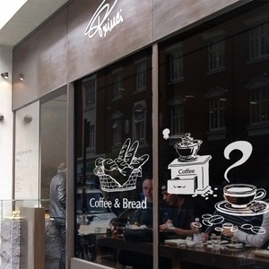 그래픽스티커[아방스] im008-Coffee and Bread/00월데코/레터링/카페/커피숍인테리어/베이커리/빵/커피