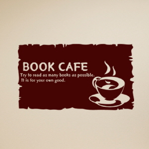 그래픽 스티커[아방스] cc043-북카페(book cafe)