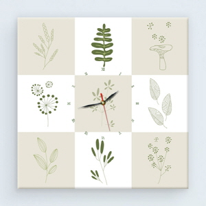 노프레임 액자시계 cw280-자연의잎사귀노프레임벽시계